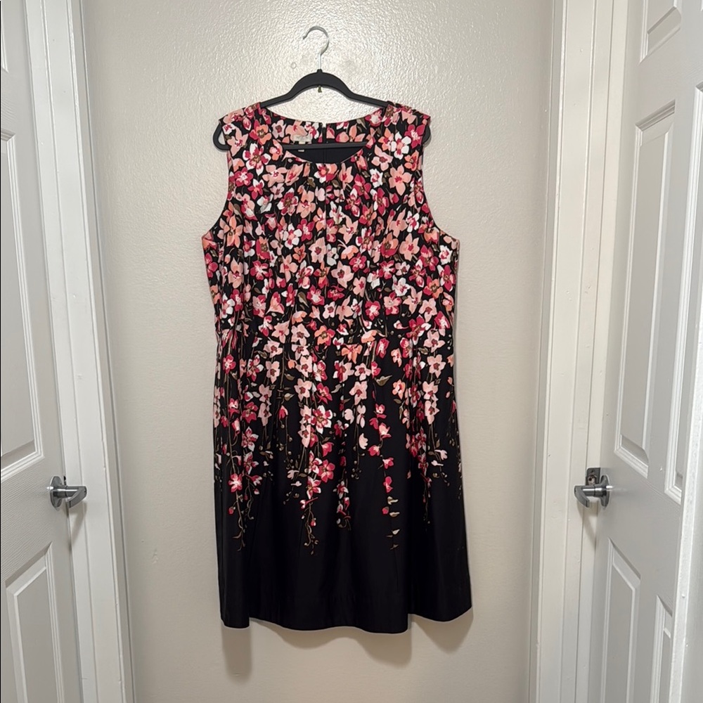 Talbots Pink, Black and White A-Line Midi Dress for Weddings